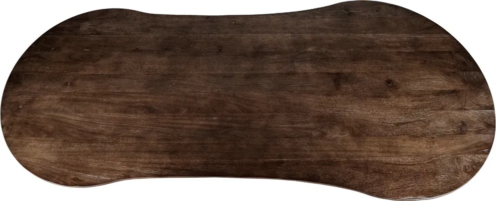 Organische Vorm Eettafel Donkerbruin 250 Cm - 250 X 110cm.