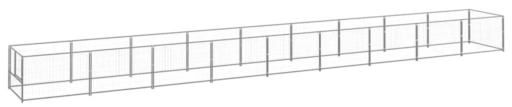 vidaXL Hondenkennel 9 m² staal zilverkleurig