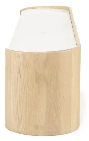 Tv-meubel Eiken Met Wit Marmer 240 Cm - 240x45x50cm.