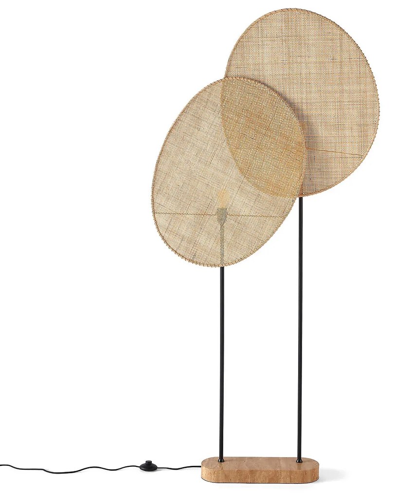 Rotan vloerlamp, Canopée, ontwerp door Emmanuel Gallina