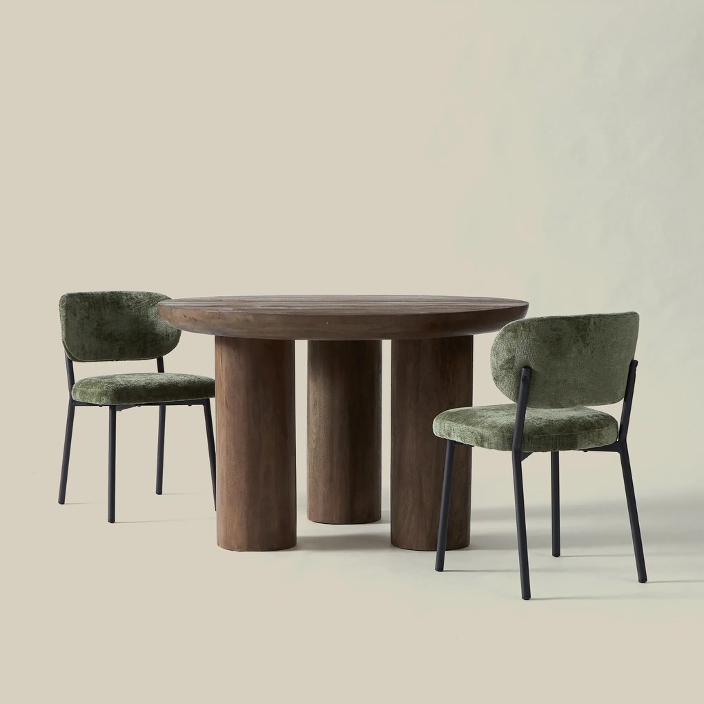 Moderne Eetkamerstoel Groen Stof