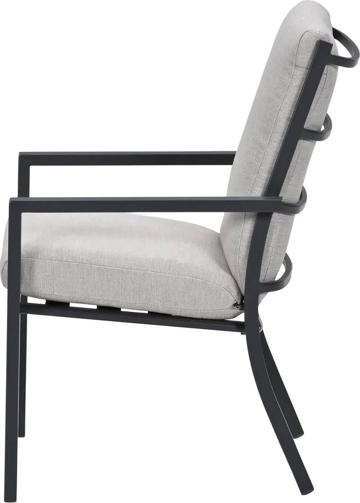 Garden Impressions Senja tuinset 7-delig sandstone - Tulli tuintafel Ø148x75 cm light teak vironwood