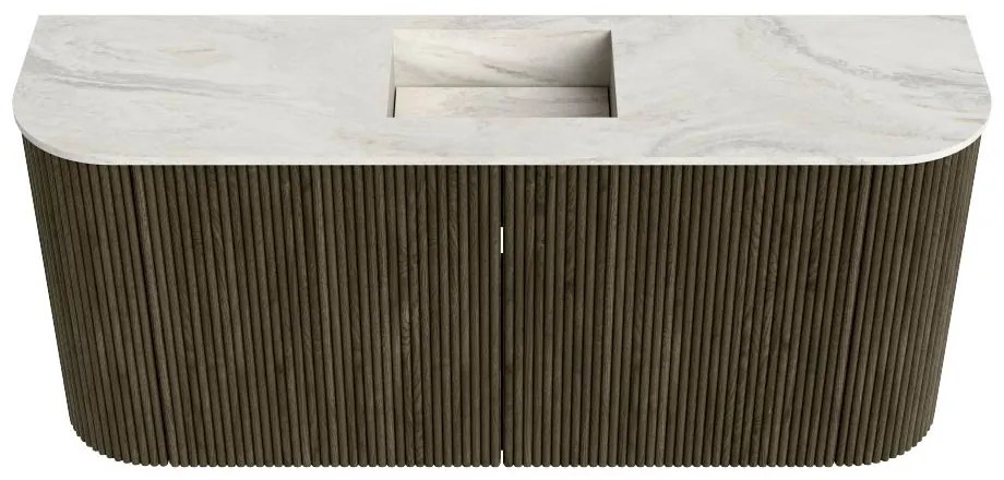 Mondiaz Joya DLux 95cm toiletmeubel ronding links/rechts shadow met wastafel faye midden zonder kraangat ostra
