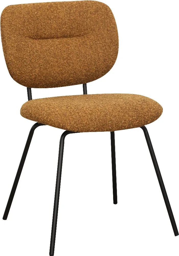 Moderne Eetkamerstoel Okergeel Boucle