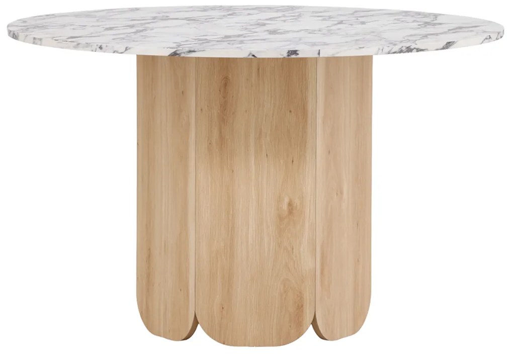 Ronde Eettafel Vijfhoekpoot Lichtgrijs - 120 X 120cm.