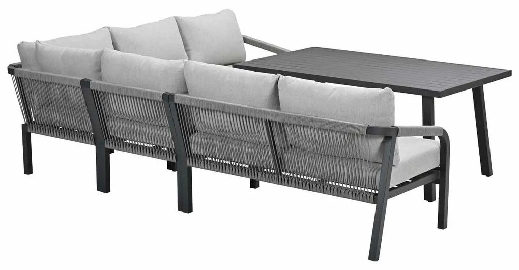 Garden Impressions Tarera lounge dining set 5-delig - donker grijs