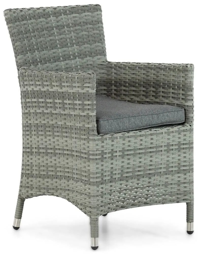 Tuinset 4 personen 150 cm Wicker Grijs Domani Furniture Miami/Venustas