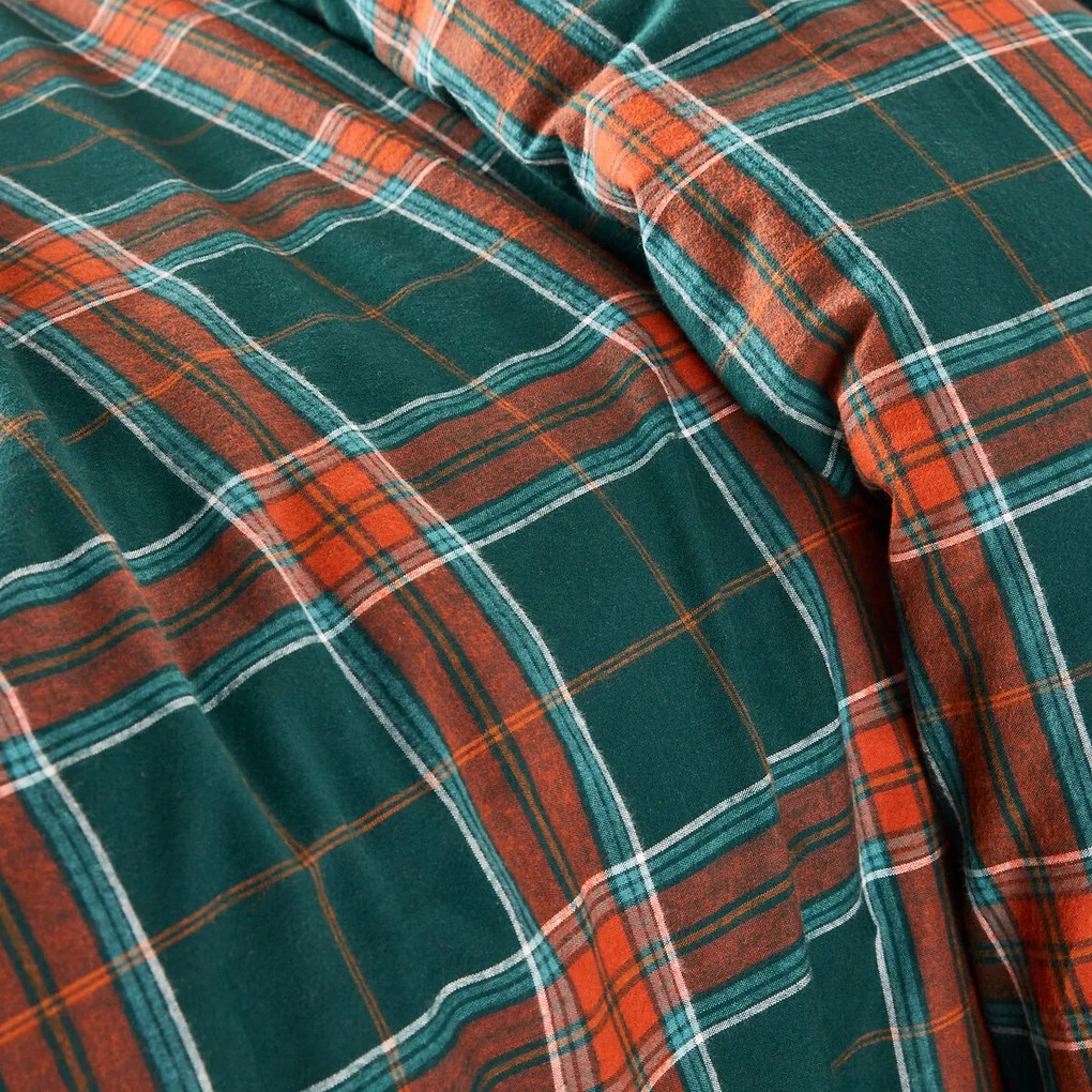 Dekbedovertrek in flanel, geruit, JORASSES