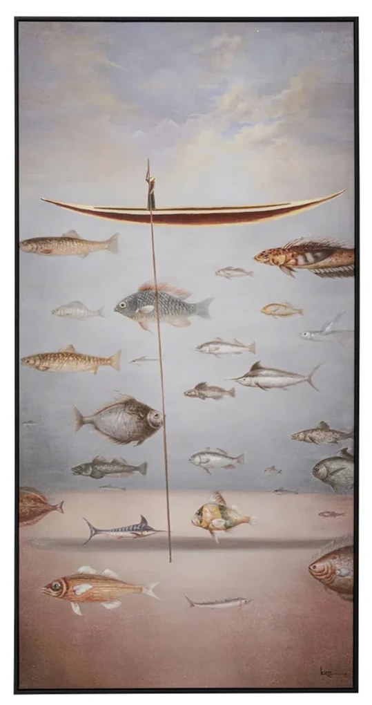 Kare Design Cloud Fisherman Boat Schilderij Vissersboot
