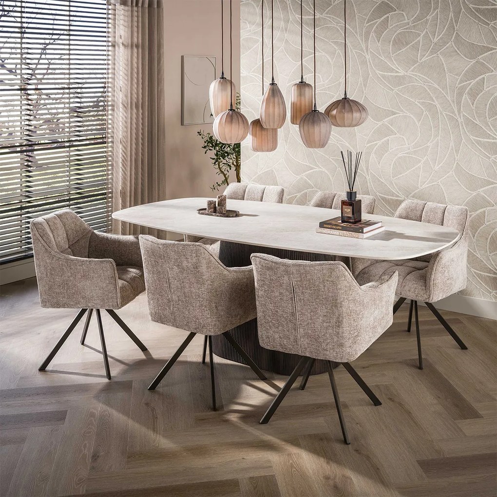 Hanglamp Met Bruin Frosted Glas Groot