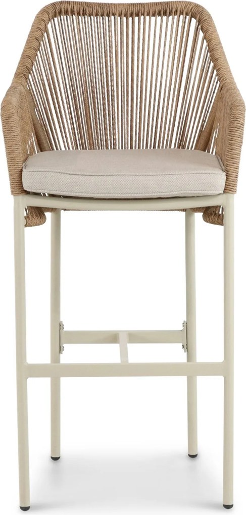 Barstoel Aluminium/rope Taupe-naturel-bruin De Laan Marbella