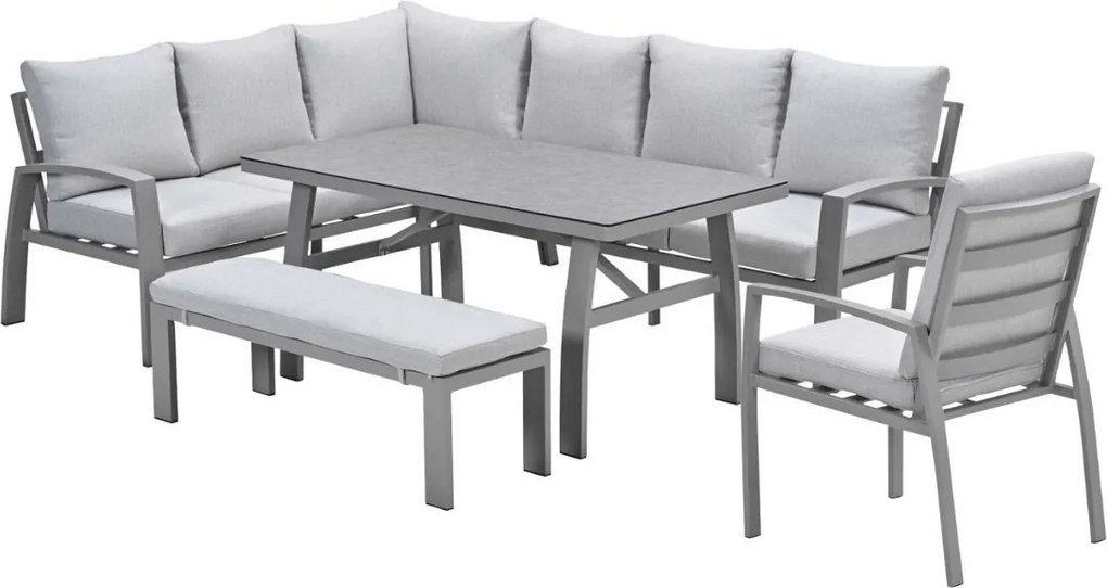Garden Impressions Cameron lounge dining set 5-delig links - taupe