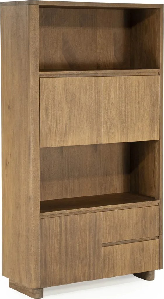 Houten Kast Met Vakken En Deuren - 100x40x180cm.