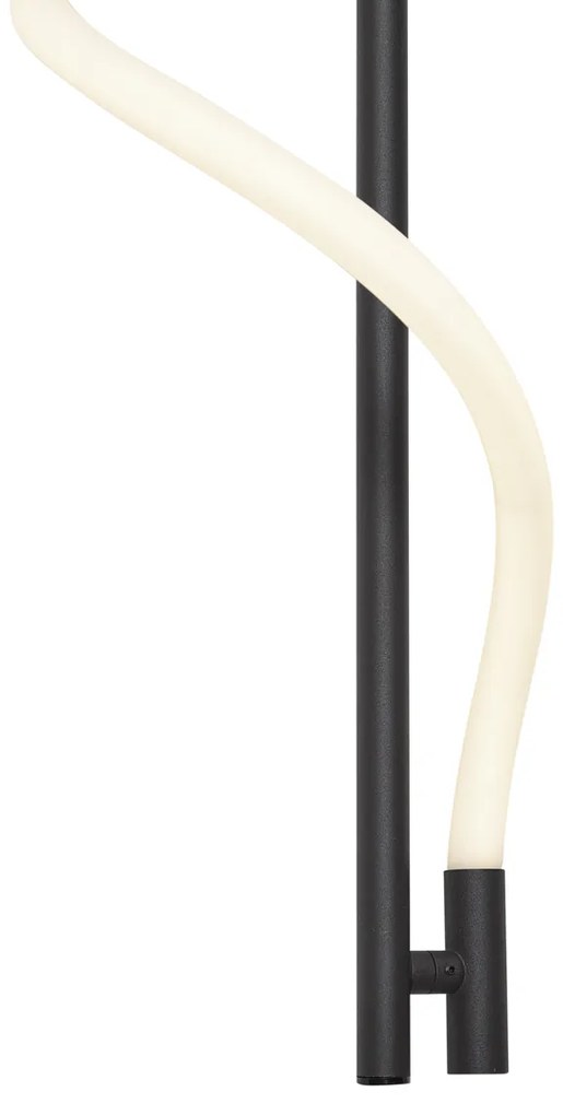 Moderne wandlamp zwart incl. LED 3-staps dimbaar - Twirl