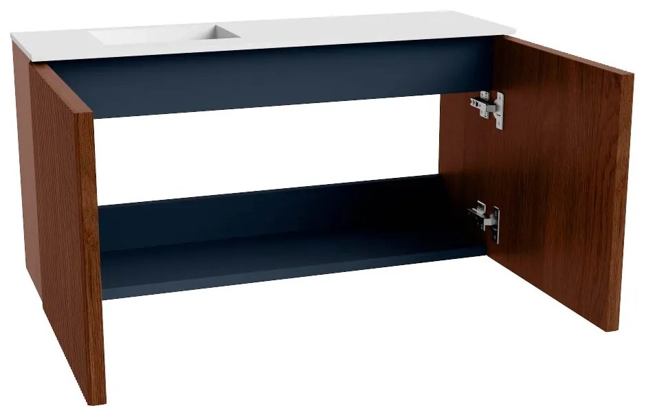 Mondiaz Joya 80cm toiletmeubel ruby met wastafel faye links 1 kraangat talc