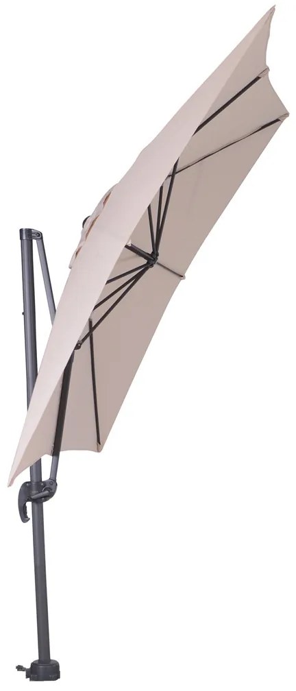 Garden Impressions Hawaii zweefparasol S 250x250 - donker grijs - ecru