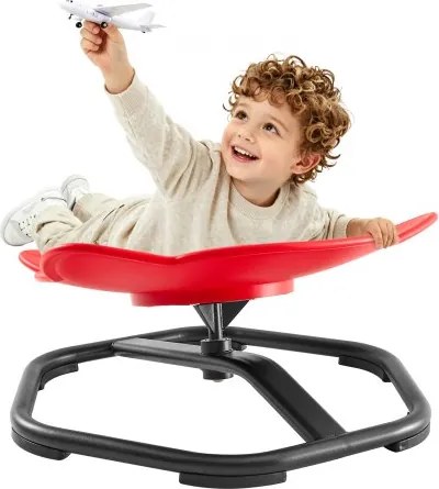 VEVOR draaistoel voor kinderen met autisme, sensorische draaibare zitting, 100 kg, 520x500 mm, rood, ADHD-hulpmiddel voor kinderen van 3-12 jaar, bevordert evenwicht, lichaamscoördinatie en gripkracht, PP-materiaal