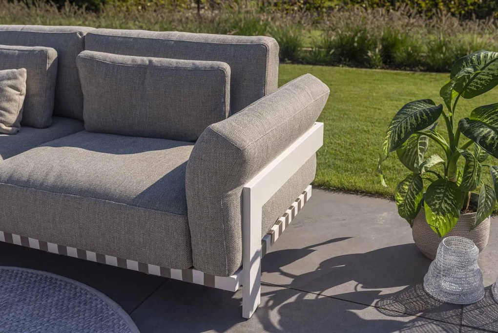 4 Seasons Outdoor Paloma hoek loungebank met eiland en Volta tafels * Sale *      beige weerbestendig