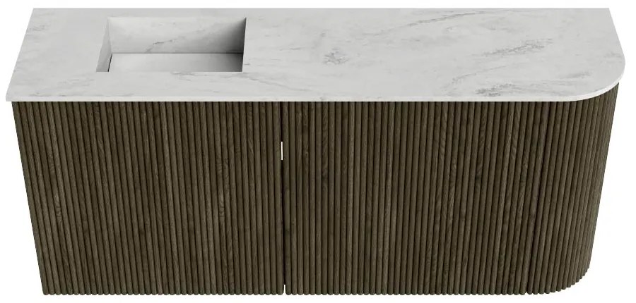 Mondiaz Joya DLux 90cm toiletmeubel ronding rechts shadow met wastafel faye links 1 kraangat opalo