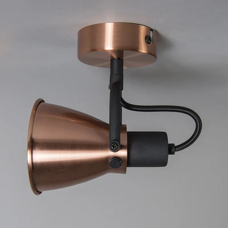 Klassieke plafondspot koper kantelbaar - Jos