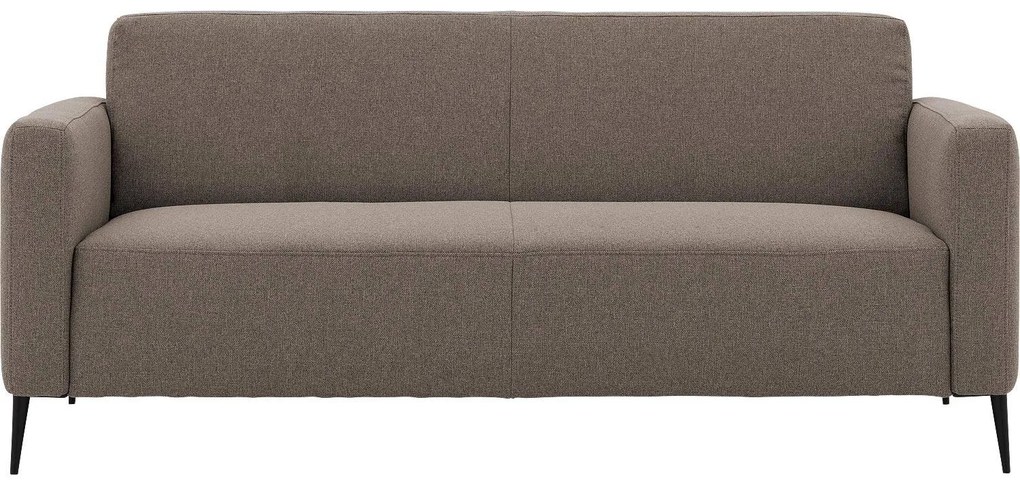 Goossens Key West bruin, stof, 3-zits, modern design