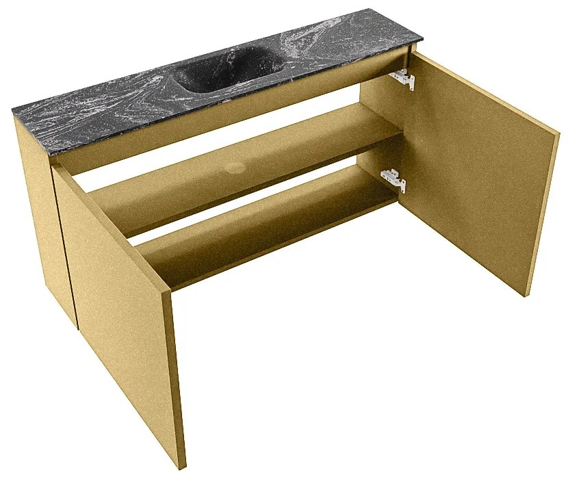 Mondiaz Ture DLux toiletmeubel 100cm oro met wastafel lava midden met kraangat