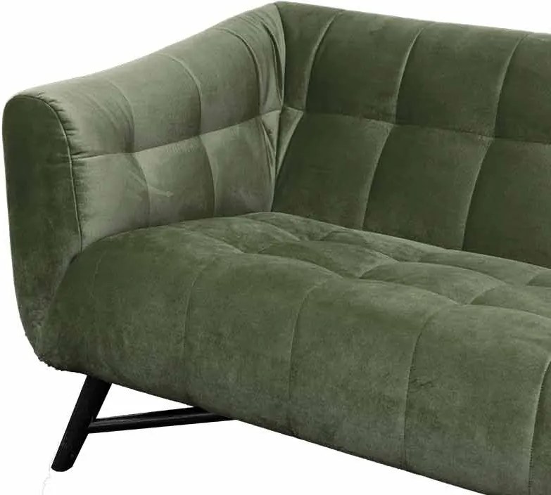 3-zits bank Rang | velours Juke Moss groen 59 | 2,26 mtr breed