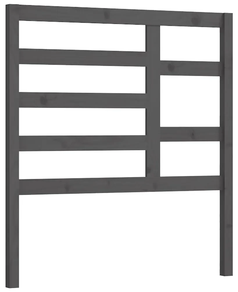 vidaXL Hoofdbord 81x4x104 cm massief grenenhout grijs