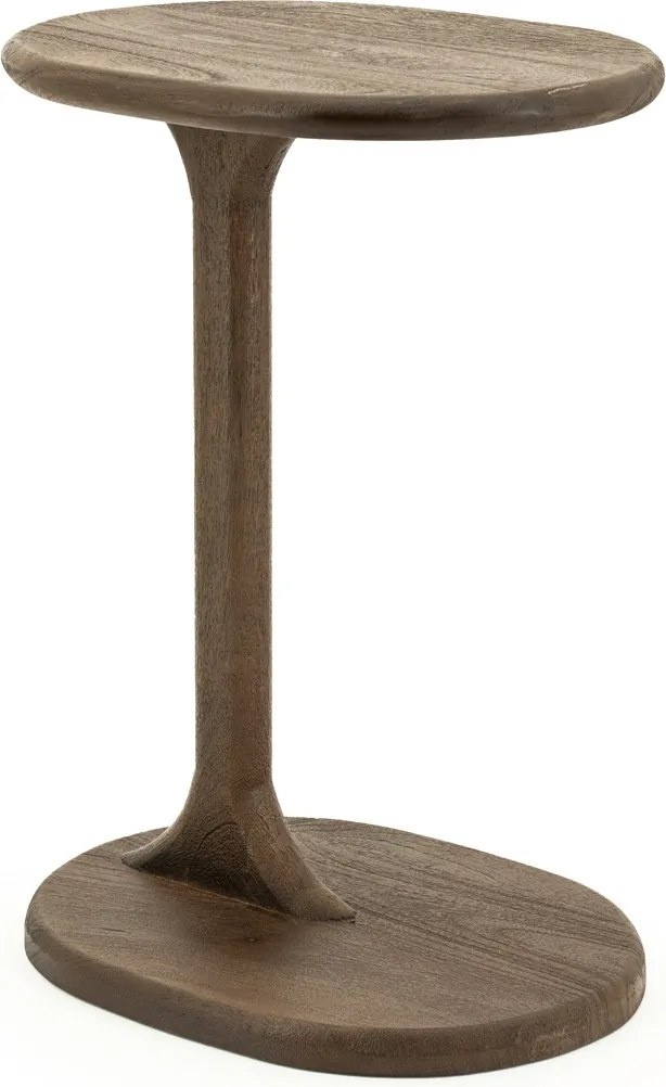 By-Boo Fenix Bank Bijzettafel Hout Donkerbruin - 40 X 30cm.