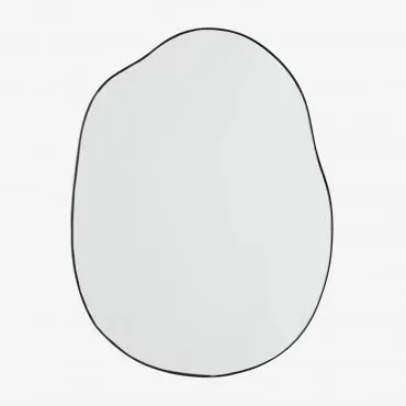 Onregelmatige Wandspiegel 60x80 Cm Rudiger Zwart - Sklum