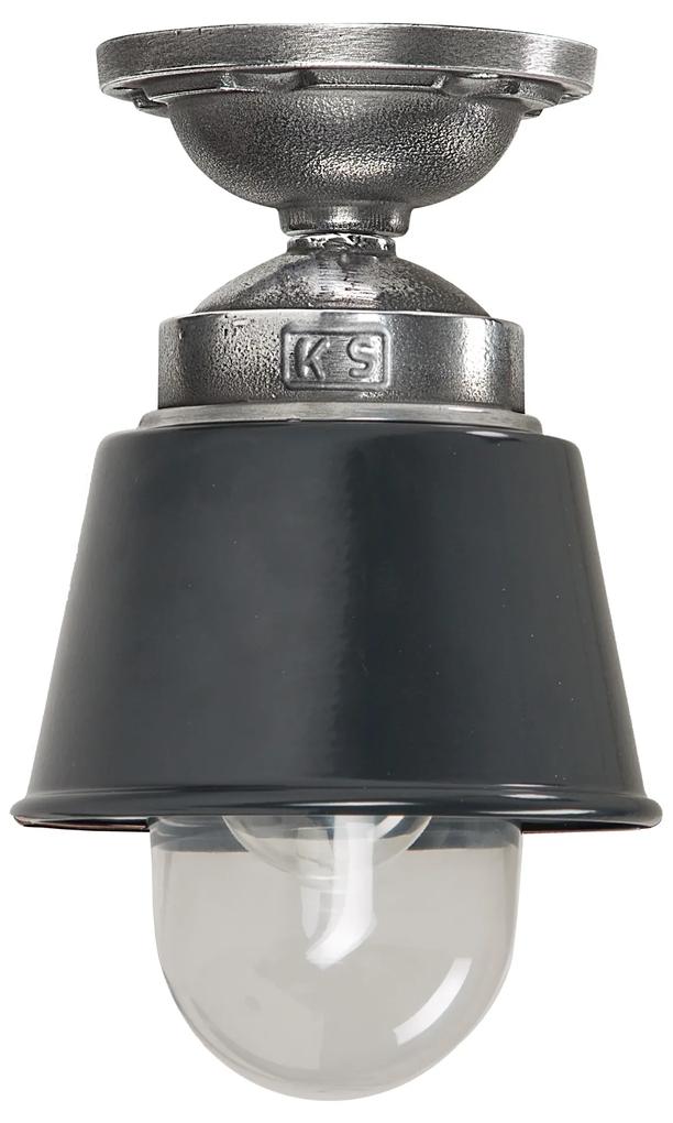 Plafondlamp Kostas antraciet aluminium E27 binnen en verandalamp