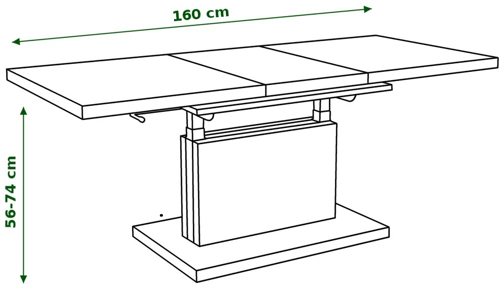 ASTON bruine eik, salontafel