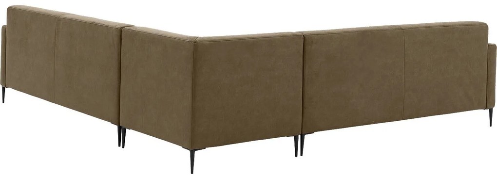 Goossens Key West groen, micro leer, 3-zits, modern design