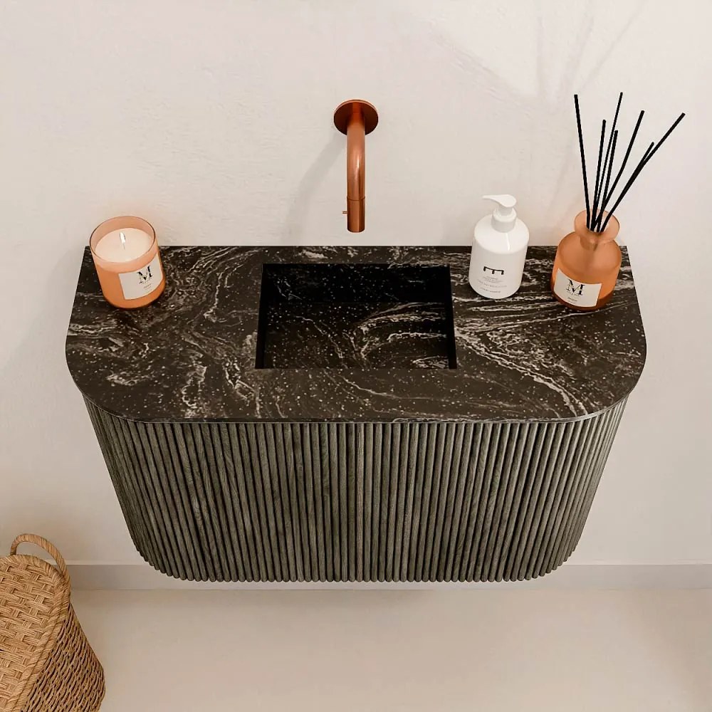 Mondiaz Joya DLux 65cm toiletmeubel ronding links/rechts shadow met wastafel faye midden zonder kraangat lava