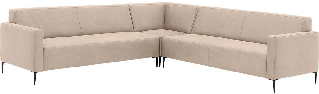 Goossens Bank Key West beige, micro leer, 3-zits, modern design