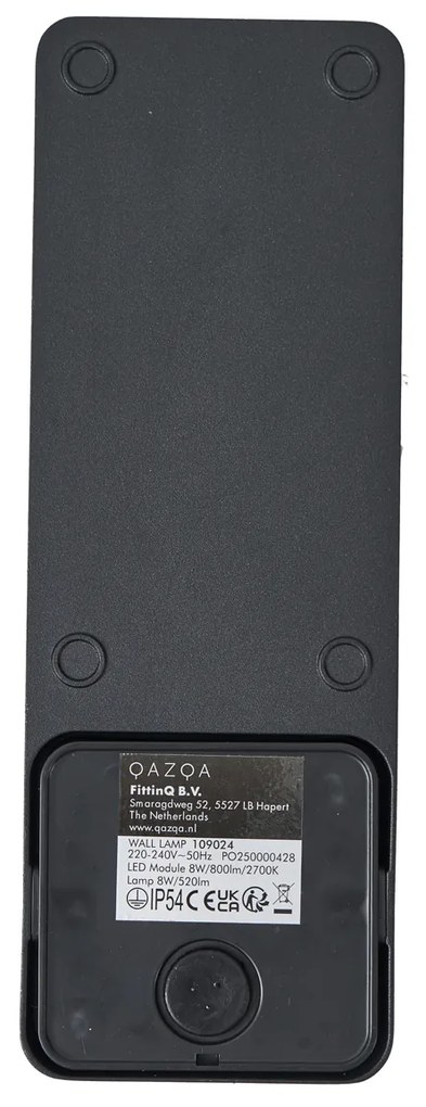 Buiten wandlamp zwart met bewegingssensor incl. LED - Shift