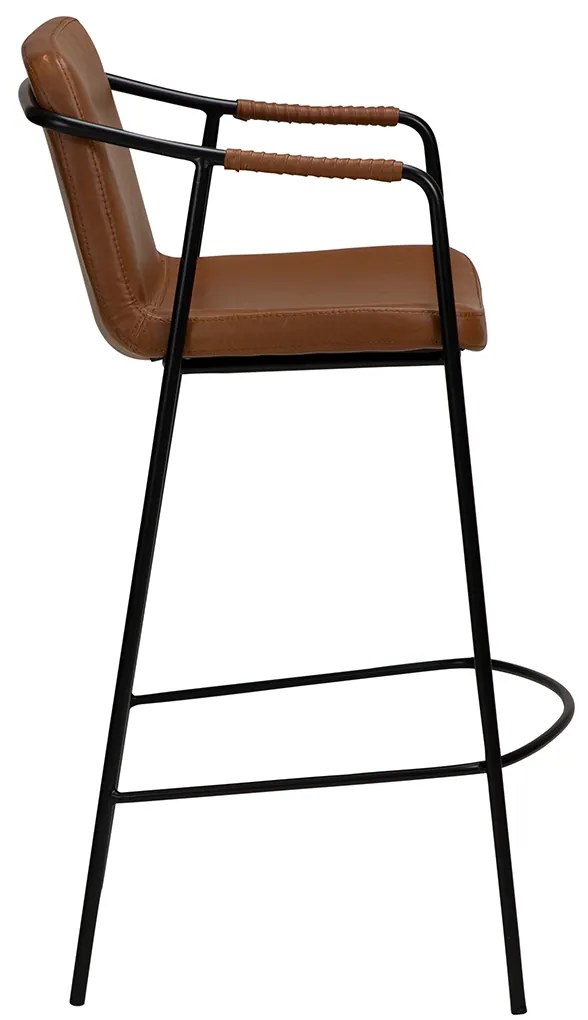 Dan-Form Boto Lage Barkruk Minimalistisch Design Bruin Kunstleer