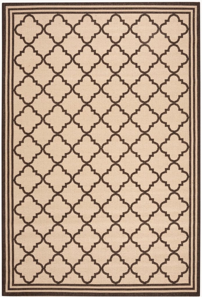 Geweven in- & outdoor vloerkleed Ischia Trellis
