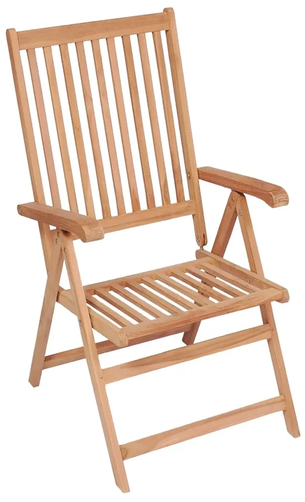 vidaXL Tuinstoelen 4 st verstelbaar massief teakhout