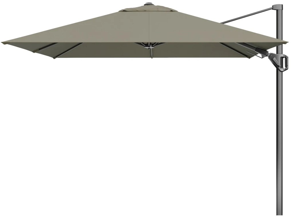 Platinum Voyager zweefparasol T2 2,7x2,7 m. - Taupe met Modena voet en hoes