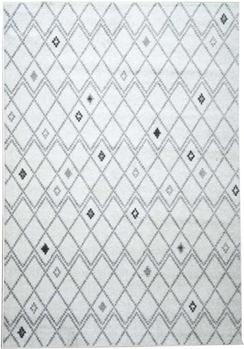Vloerkleed Florence ruiten - grijs - 200x290 cm - Leen Bakker