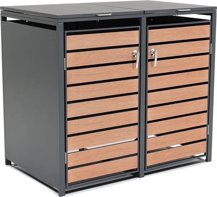 Kliko ombouw voor 2 afvalcontainers van 120 l of 240 l Bremen CoverTech