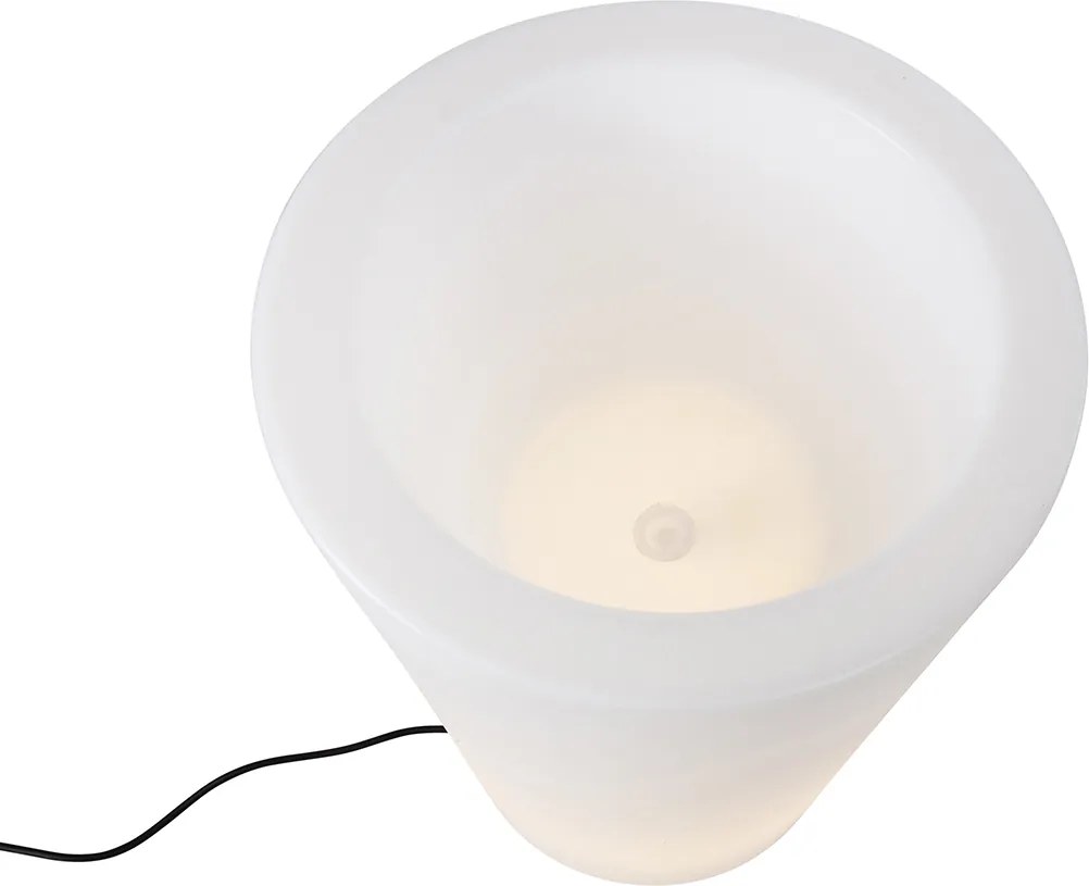 Smart buiten vloerlamp bloempot wit IP65 incl. LED Wifi A60 - Verano