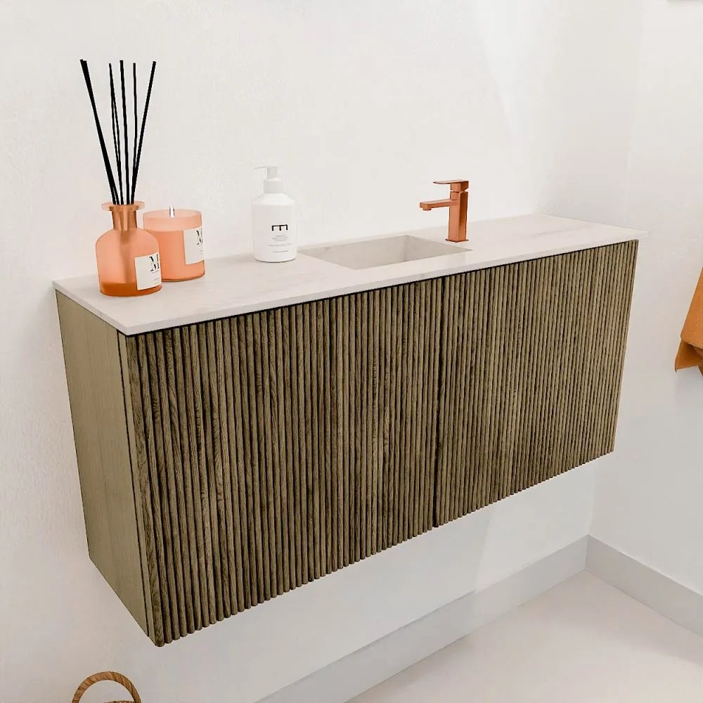 Mondiaz Joya DLux 90cm toiletmeubel dusk met wastafel faye midden 1 kraangat meli