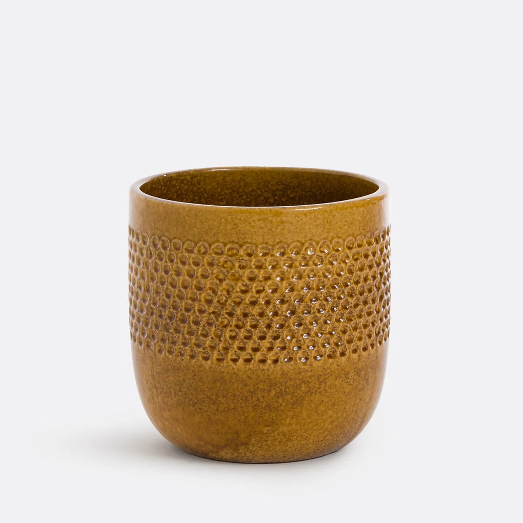 Bloempot in terracotta met emailØ33 cm, Lulita