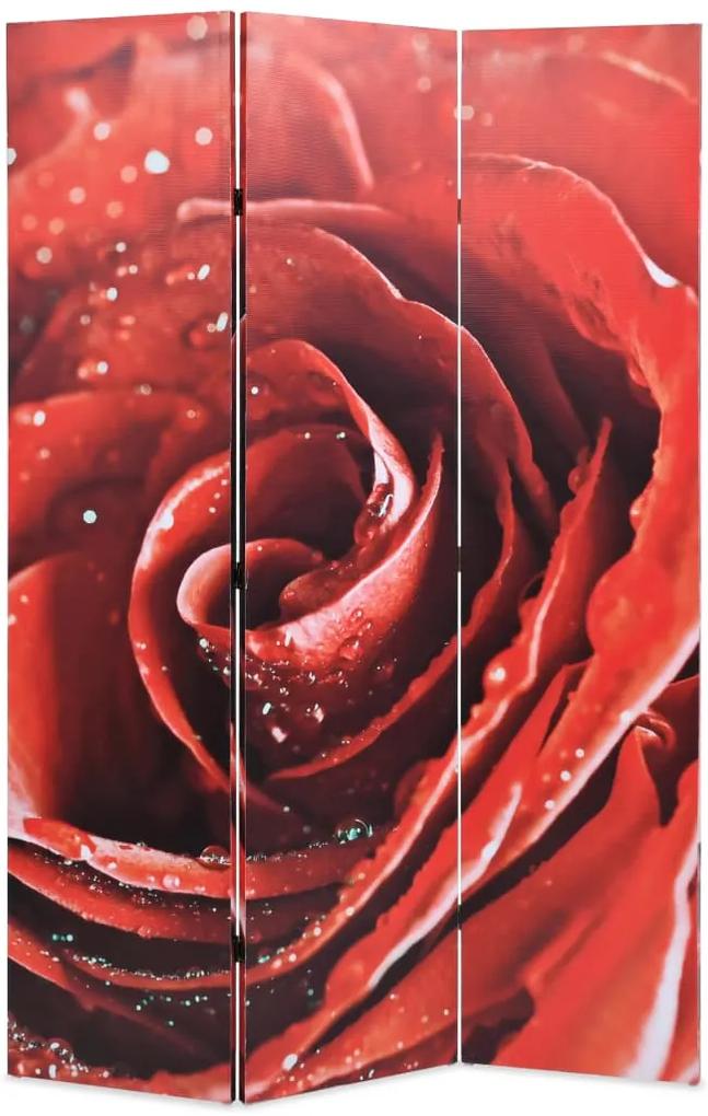 Kamerscherm inklapbaar roos 120x170 cm rood