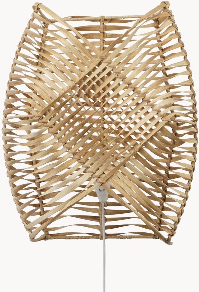 Handgemaakte wandlamp Zyla van rotan