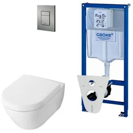 Villeroy en Boch Subway 2.0 DirectFlush toiletset met Grohe reservoir en bedieningsplaat matchroom