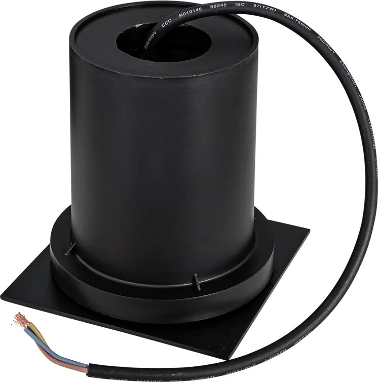 Set van 4 buiten grondspots zwart vierkant verstelbaar IP65 - Delux