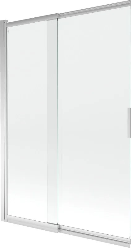 Mexen Fox 2-delige verschuifbare badwand 120 x 150 cm, transparant, chroom - 891-120-002-01-00